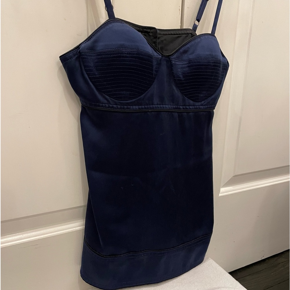 Proenza Schouler - navy silk camisole top, tank top